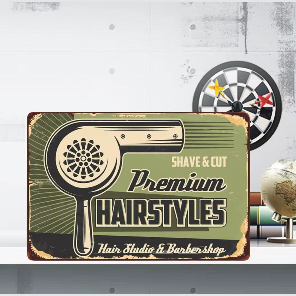 Barber Shop Premium Hairstyles Vintage Novelty Metal Sign 12" x 8" Wall Art Home & Garden:Home Décor:Plaques & Signs Style Your Walls